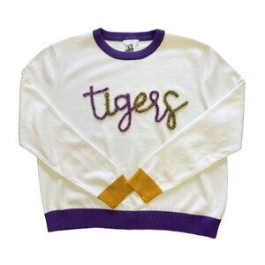 KIDS Tigers Glitter Script Sweater